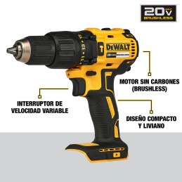 KIT TALADRO PERCUTOR 1/2 20V 2 BAT CARG DEWALT DCD7781D2-B3