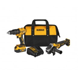 COMBO TALADRO PERCU 13MM + PULIDORA 115MM DEWALT DCK248P1-B3