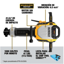 DEMOLEDOR ROMPEPAVIMENTO 17KG 1.1/8 HEX. DeWALT D25966-B3
