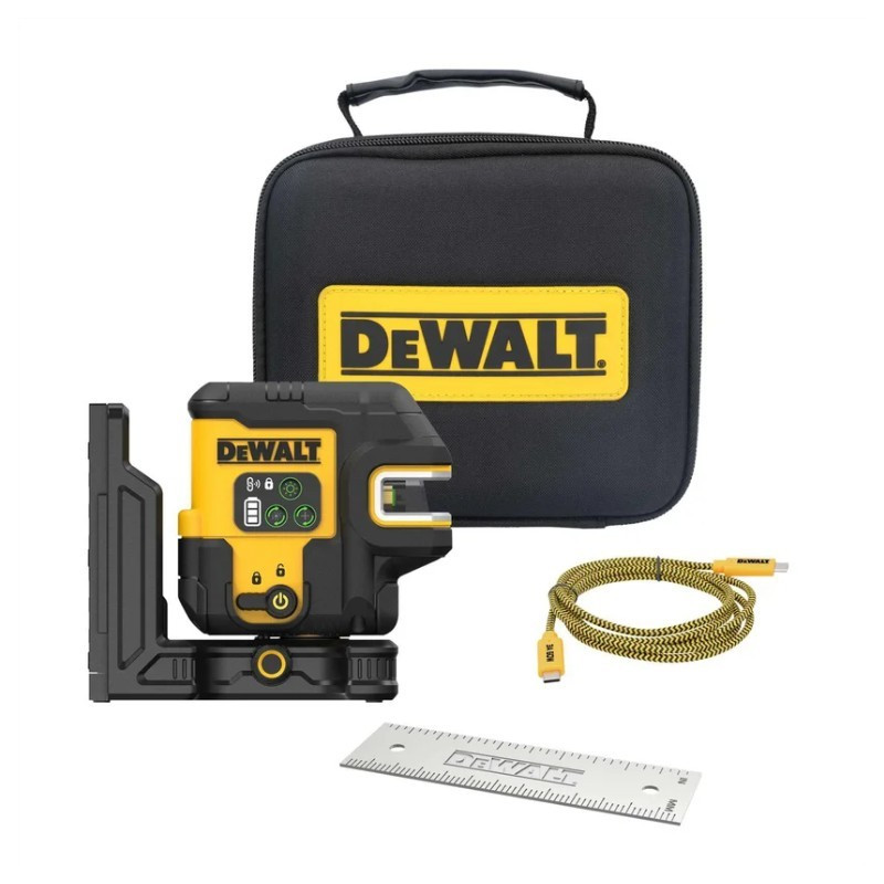 NIVEL LASER USB CRUZ VERDE+ PLOMADA DEWALT DCLE14221GB