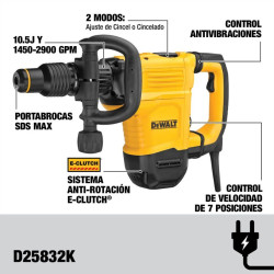 DEMOLEDOR MAX 10.5 JOULES 6,2 KG DEWALT D25832K-B3