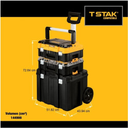 CAJA HERRAMIENTAS MODULAR TSTAK 3 EN 1 DEWALT DWST60404